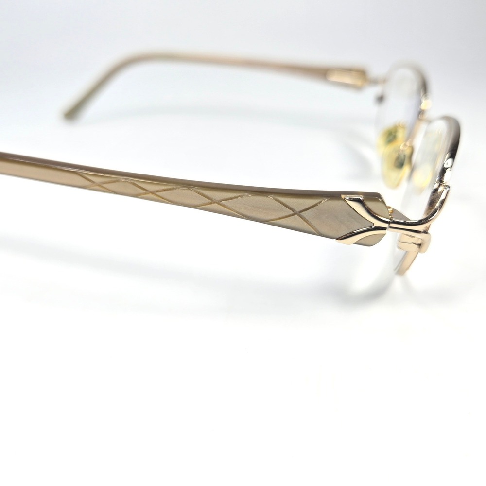 Zyloware Sophia Loren Eyeglasses‎ M169 Gold Tan Oval Metal Frames 50-17-140 - Picture 8 of 14